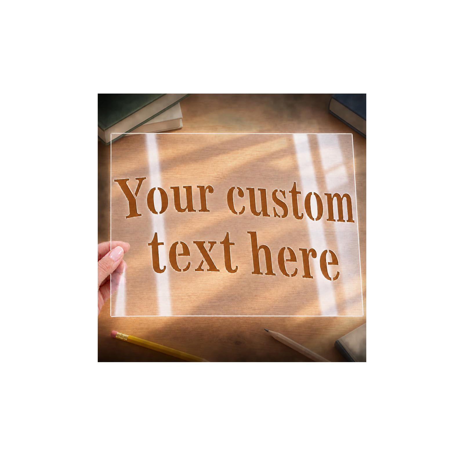 Custom 2 inch Logo Stencil for Spray Paint, 5.8"x4.1" Polyester Film