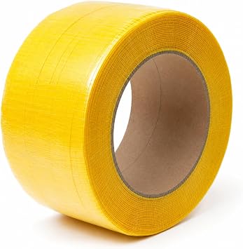 Poly Strap, Polypropylene Strapping, 3200 Length, 1/2" Width, 0.020" Thickness, 400 lbs. Break Strength Yellow