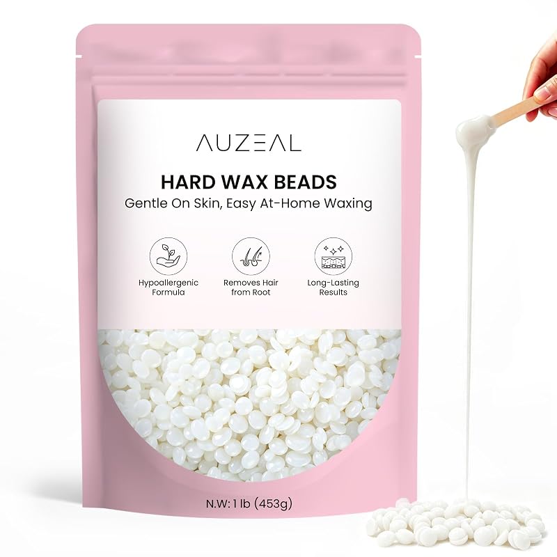 Cera em pérolas AUZEAL para depilação facial, 1 lb