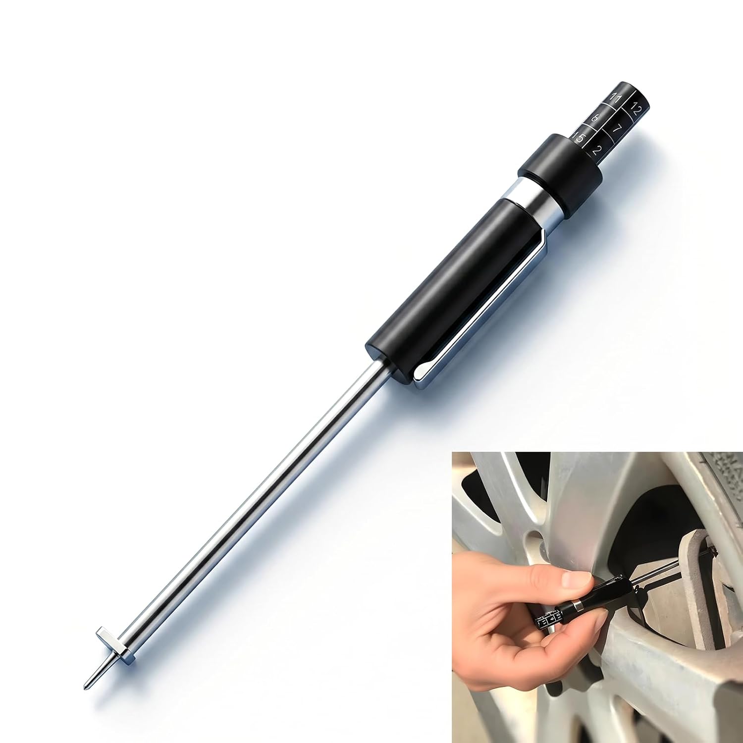 Car Brake Pad Measuring Tool Thickness Gauge for Vehicle Shoes