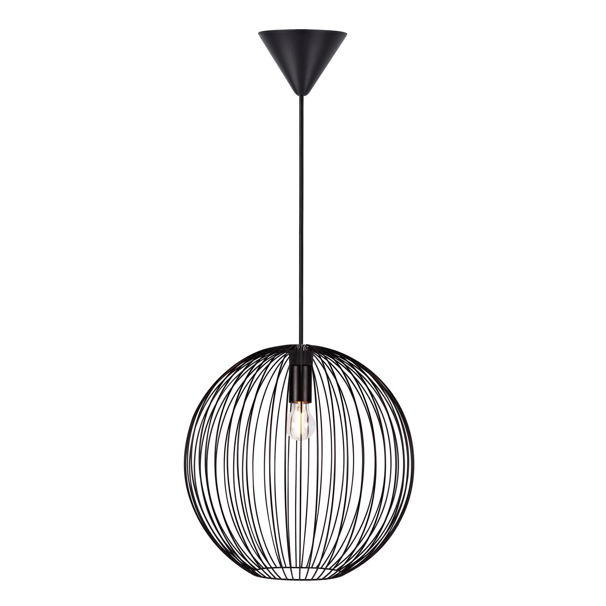 Nordlux Black Beroni Pendant Light Metal Dining Room E27 Mains 35Cm