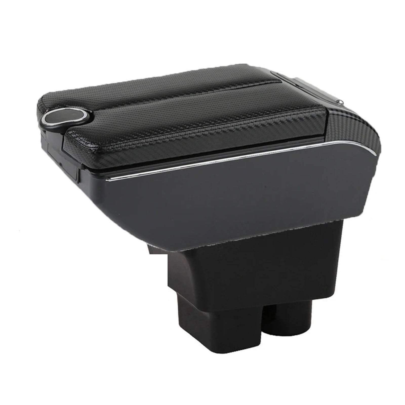 NOKRGQW Car Armrest Box For Skoda For Rapid Armrest Box Auto Storage Box Bracing Interior Details Retrofit Part(B-Black black line)