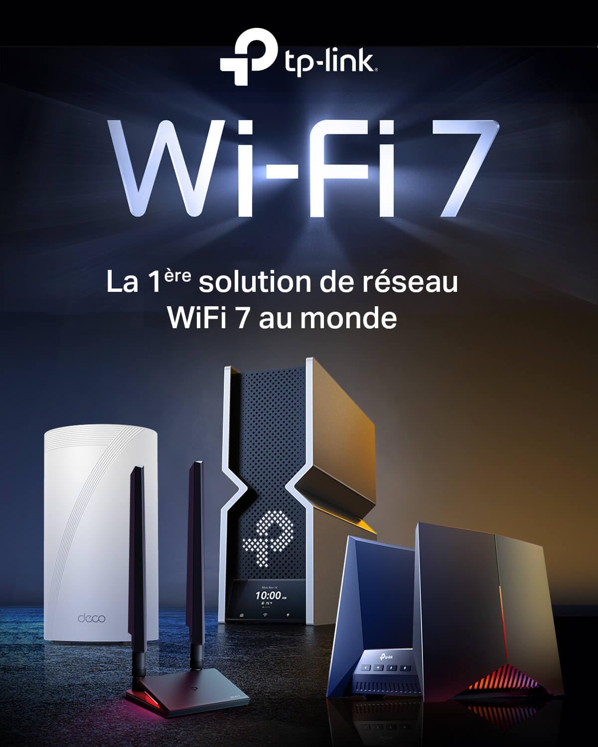TP-Link Archer TBE400E Carte WiFi PCIe BE6500 Tri-Bandes 6GHz/5GHz/2.4GHz Bluetooth 5.4 WPA3