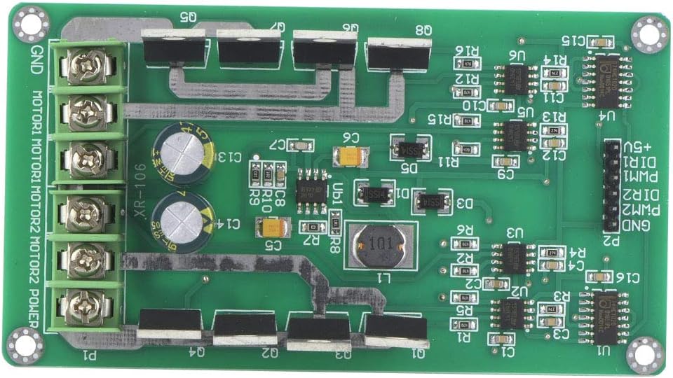 BuyWeek Dual DC Motor Driver Module Board, Dual Motor Driver H-Bridge DC 3~36V 10A Peak 30A Speed Control PWM Module