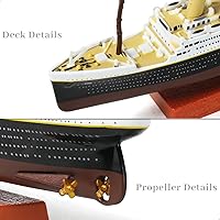 Vista 3 de 1/1250 RMS Titanic Modelo de Barco Crucero Clásico de Aleación Metálica Fundida a Presión Modelo de Barco Legendario Crucero Británico con Soporte