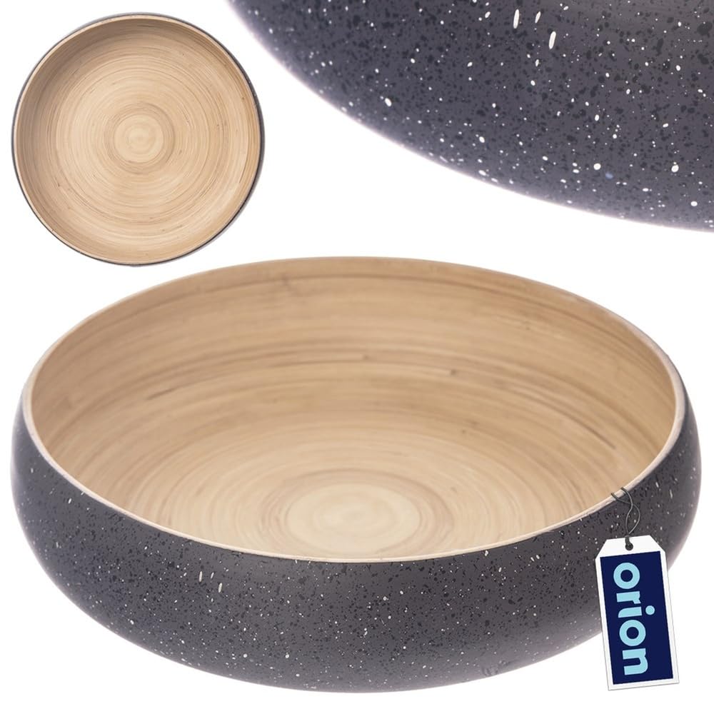 orion group Bol en bambou | Bol à fruits et à pâtisserie, 30 cm, 4 l