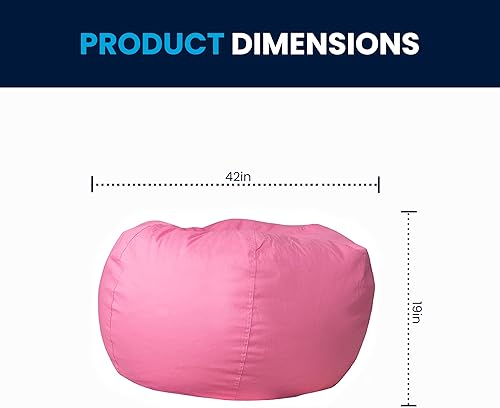 Miniatura 161 de Flash Furniture Puf de gran tamaño para niños y adultos, juego de 1, sherpa natural Negro -,Negro Peludo,Blush Peludo,Marrón,Camouflaje,Azul