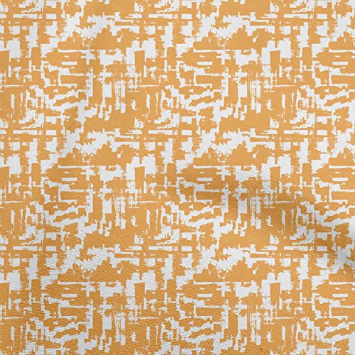 oneOone Cotton Poplin Twill Orange Fabric Abstracts Craft Projects Decor Fabric Printed By The Yard 56 Inch Wide
