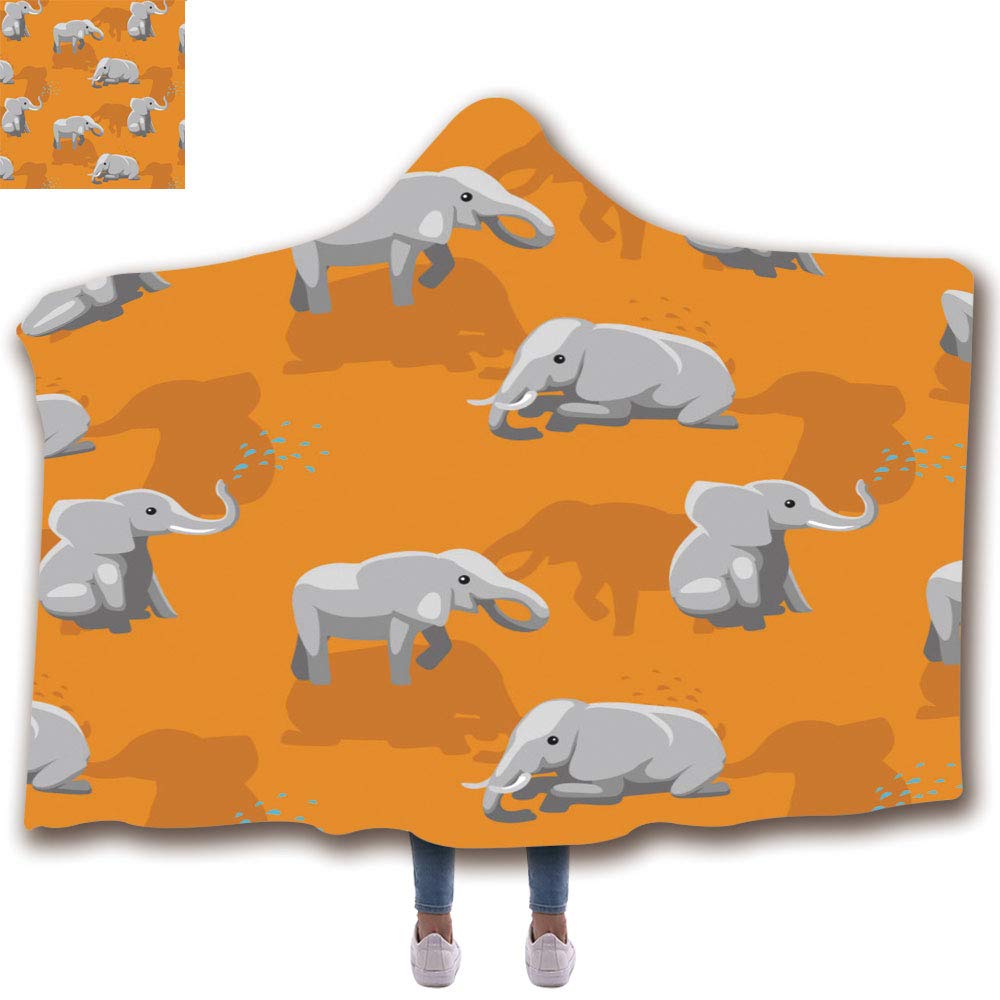 Hooded Blanket For Adults 59h X 79w Wearable Portable Warm