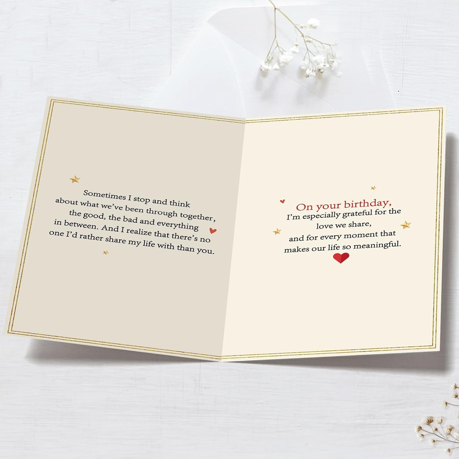 Husband Birthday Card | Romantic Husband Birthday Gifts Decorations for Him & Men from Wife - Image 2