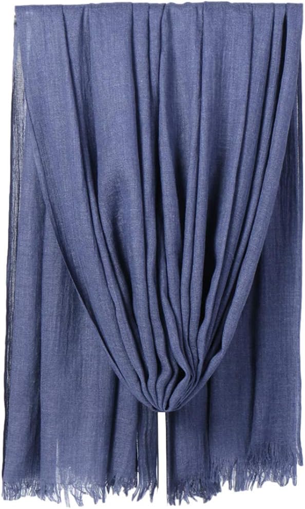 LMVERNA Women Summer Scarf Large Long Line Beach Shawl Lightweight with Fringed Headscarf Gauze Shawl and Wrap