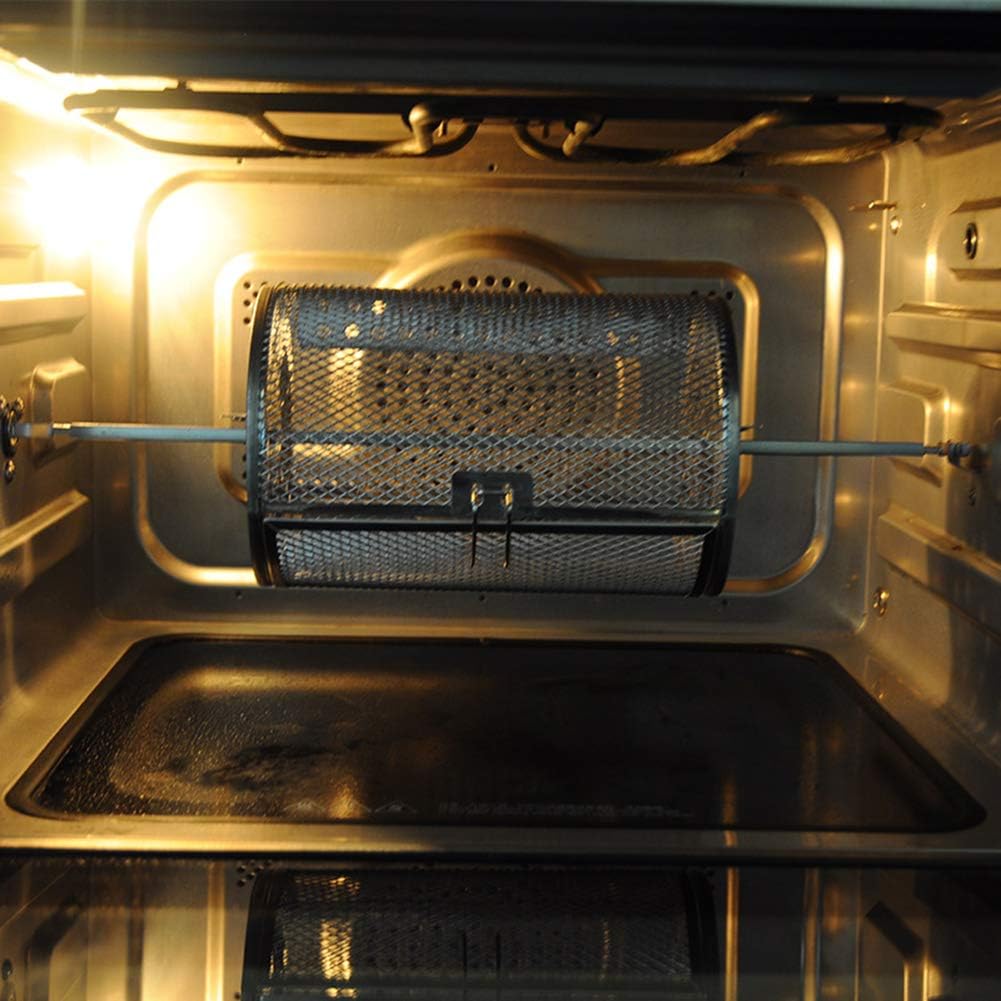 Amazon.com: CONSTR - Cesta giratoria de acero inoxidable para horno y asar, accesorio  giratorio para horno, Plateado : Hogar y Cocina