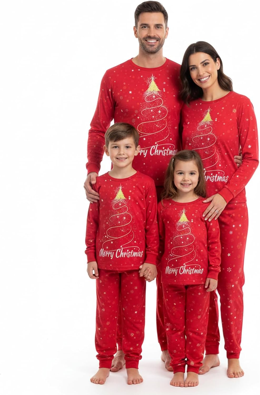 Radmire Matching Christmas Pajamas for Family Couples, XMAS Holiday PJs Sleepwear Set Long Sleeves and Pants