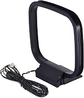 Bingfu AM FM Hurok Antenna 3-Pines Csatlakozóval - Kompatibilis Sharp Sztereó AV Vevőrendszerekkel - 75 Ohm Rádió Antenna 4,26 Láb Hatótávol 9