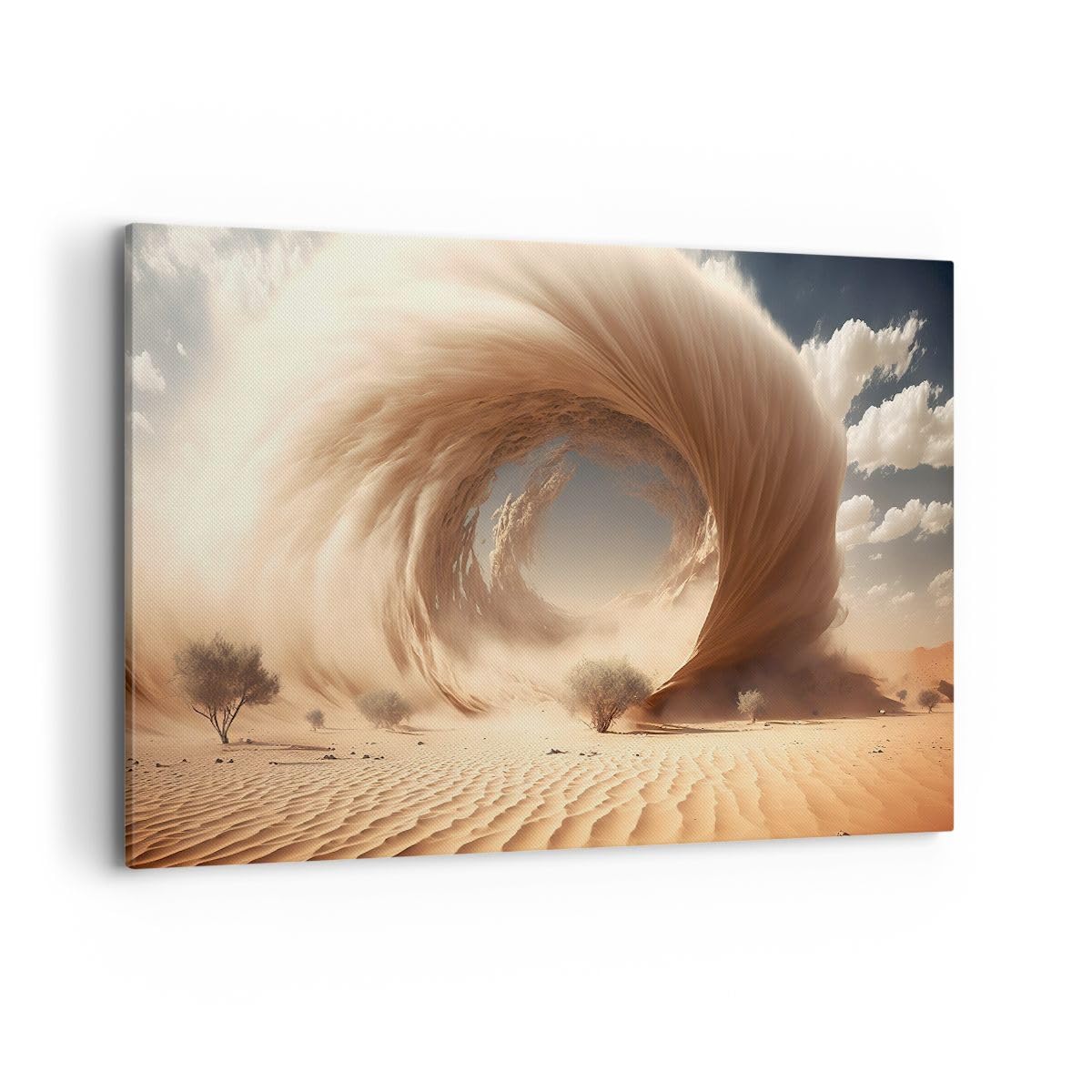 ARTTOR Bilder auf Leinwand 120x80cm Wandbild Landschaften - 5710 | Sand Wüste UND Groß XXL Wanddekoration Wohnzimmer Schlafzimmer Küche Wanddeko Wand Kunstdruck Wandkunst Wall Decor ARTTOR