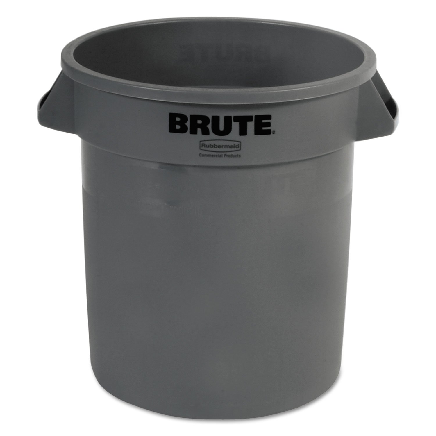 Rubbermaid Commercial 2610GRA Round Brute Container, Plastic, 10 gal, Gray