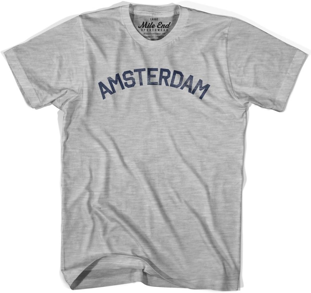 Amsterdam City Vintage T-Shirt, Grey Heather, XXX-Large