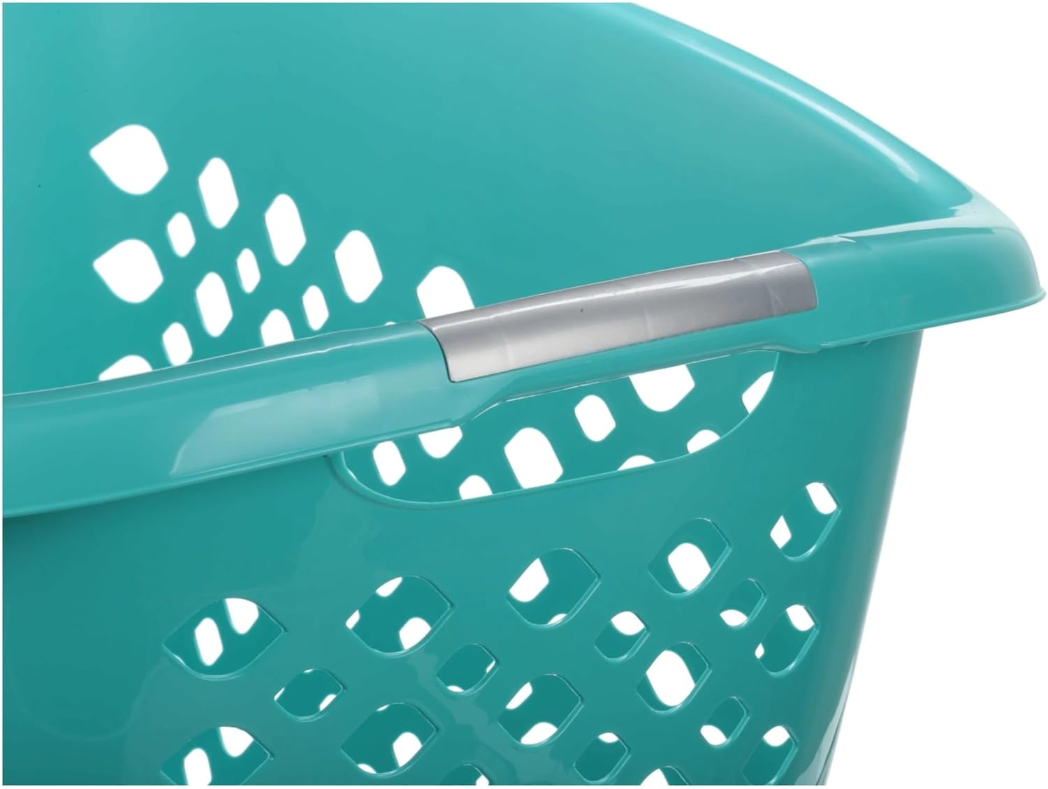 1.8 Bushel Hip Grip Plastic Laundry Basket, Teal, Adult/Tween