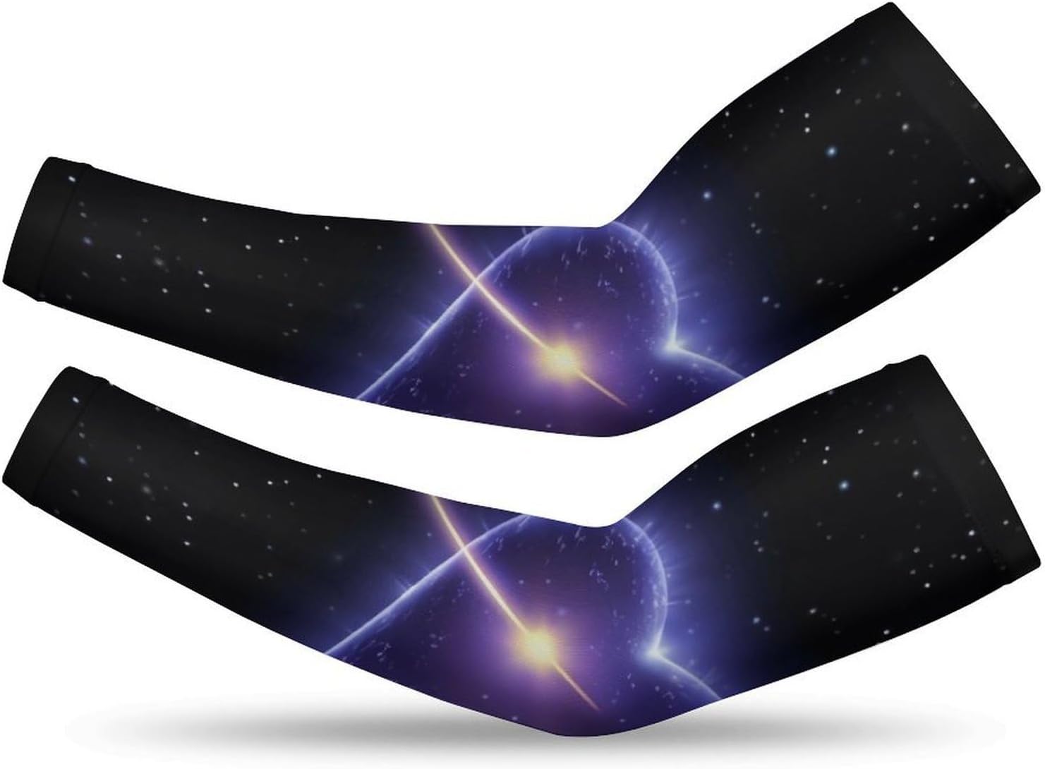 UV Sun Protection Cooling Arm Sleeves XX-Large (xx_l), Compression, Soft | Shooting Star Heart Arm Covers for Sport, Breathable, Tattoo Cover Up, Portable Arm Brace for Women Men