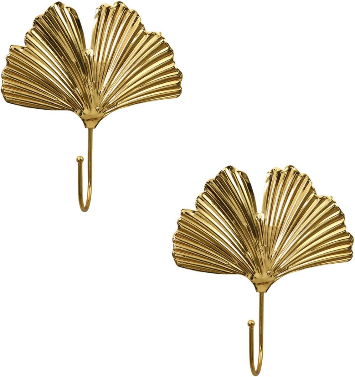 Leaf Shaped Decorative Coat Hook Set, 2 Pieces Iron Wall Hanging Hook