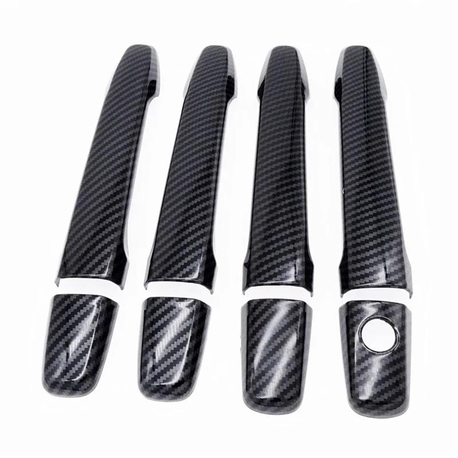 YESKIT Car Exterior Door Handles Outer Cover Trim Protective for Mitsubishi for Lancer EX 2008-2017(Carbon Black)