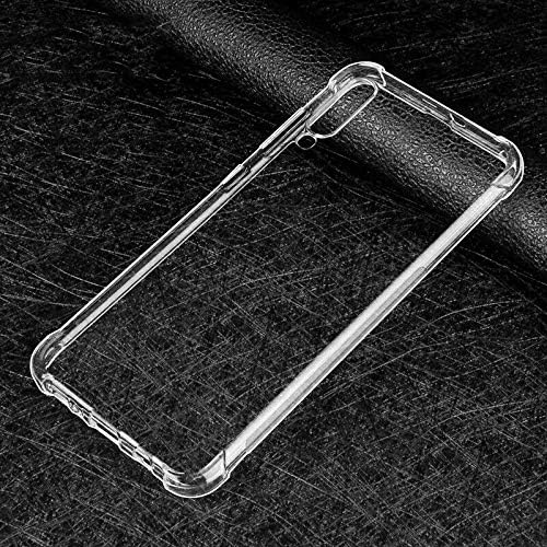 Galaxy A30/ A20 Case, Androgate Clear Transparent Slim Soft TPU Shock-Absorption Cover Bumper Case and 2 PCs Tempered Screen Protectors for Samsung Galaxy A30/ A20