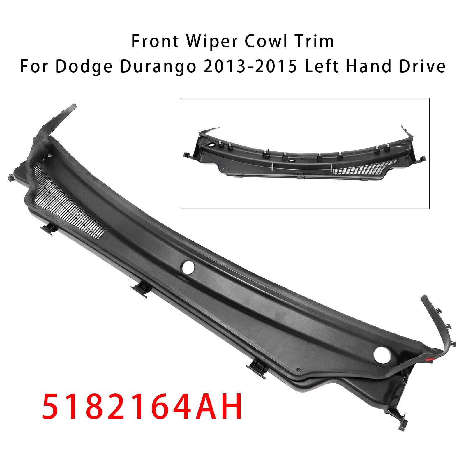 MAD HORNETS Windshield Wiper Cowl Top Panel Vent 5182164AH Passend für Dodge Durango 2013-2015