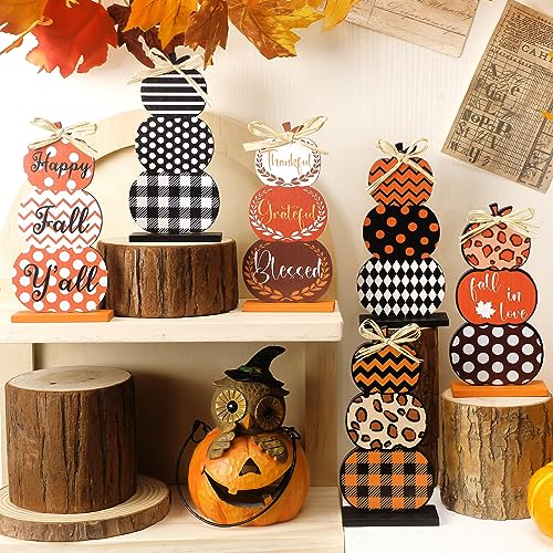 Barydat-6-Pcs-Thanksgiving-Table-Decor-Sign-Stacked-Pumpkins-Wooden-Pumpkins-Stacked-Thanksgiving-Tiered-Tray-Decor-Fall-Decorations-for-Home-Farmhouse-Harvest-Mantel-Party Barydat 6 Pcs Thanksgiving Table Decor Sign Stacked Pumpkins Wooden Pumpkins Stacked Thanksgiving Tiered Tray Decor Fall Decorations for Home Farmhouse Harvest Mantel Party