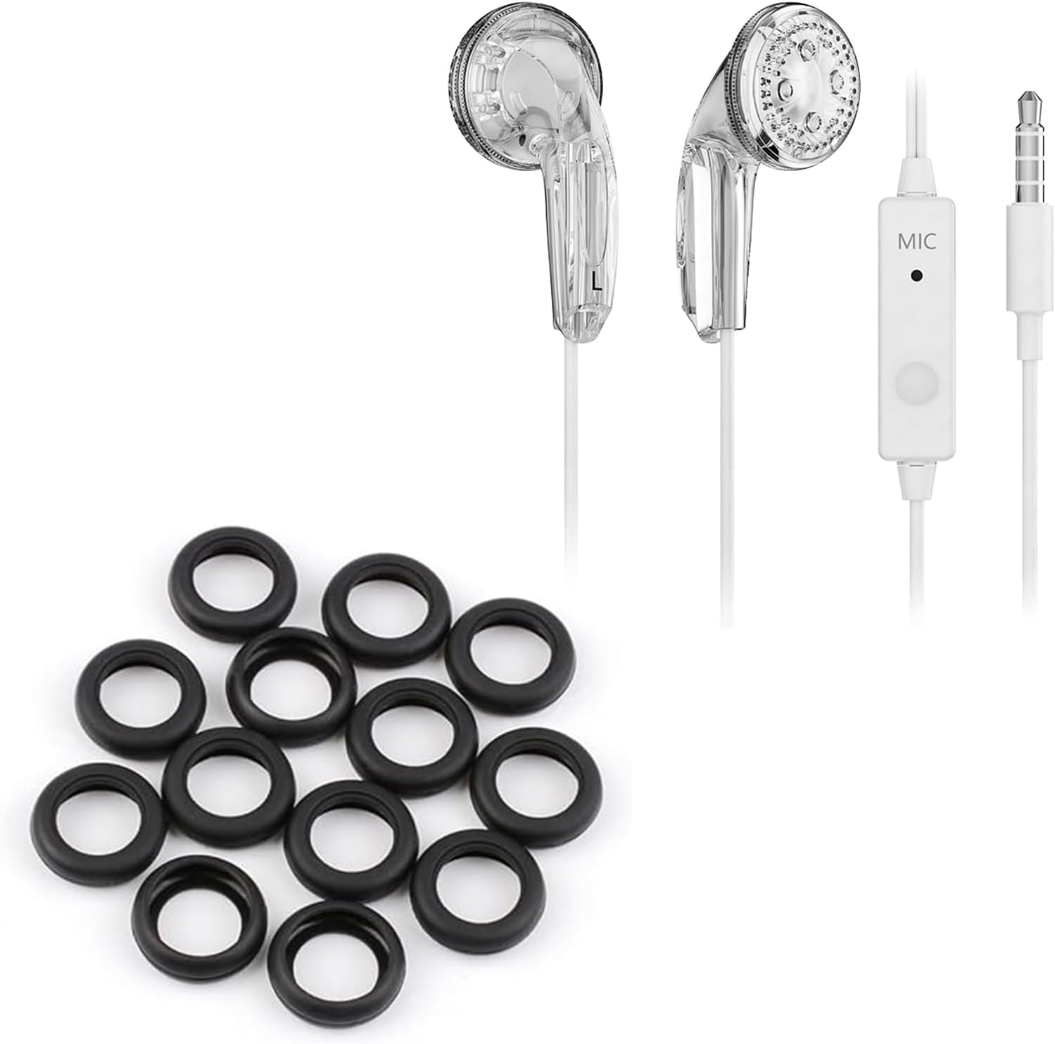 NICEHCKYuandao 15.4mm Dynamic 3.5mm Plug Flat Head Earphones Ear Cushions Foam