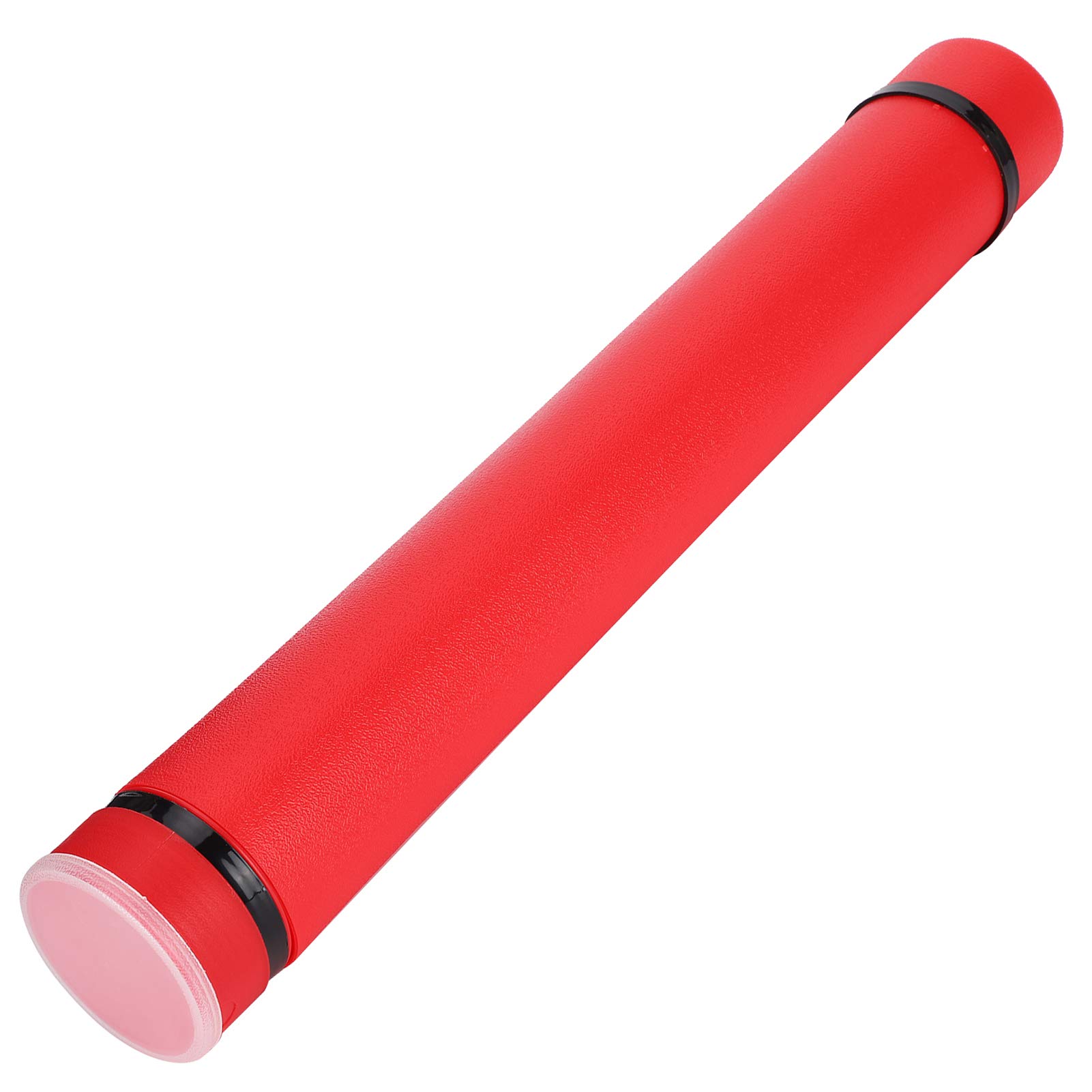 Tubo Telescopico Professionale per Opere d'Arte, Poster e Mappe, Design Rotondo, Lunghezza Regolabile, Rosso