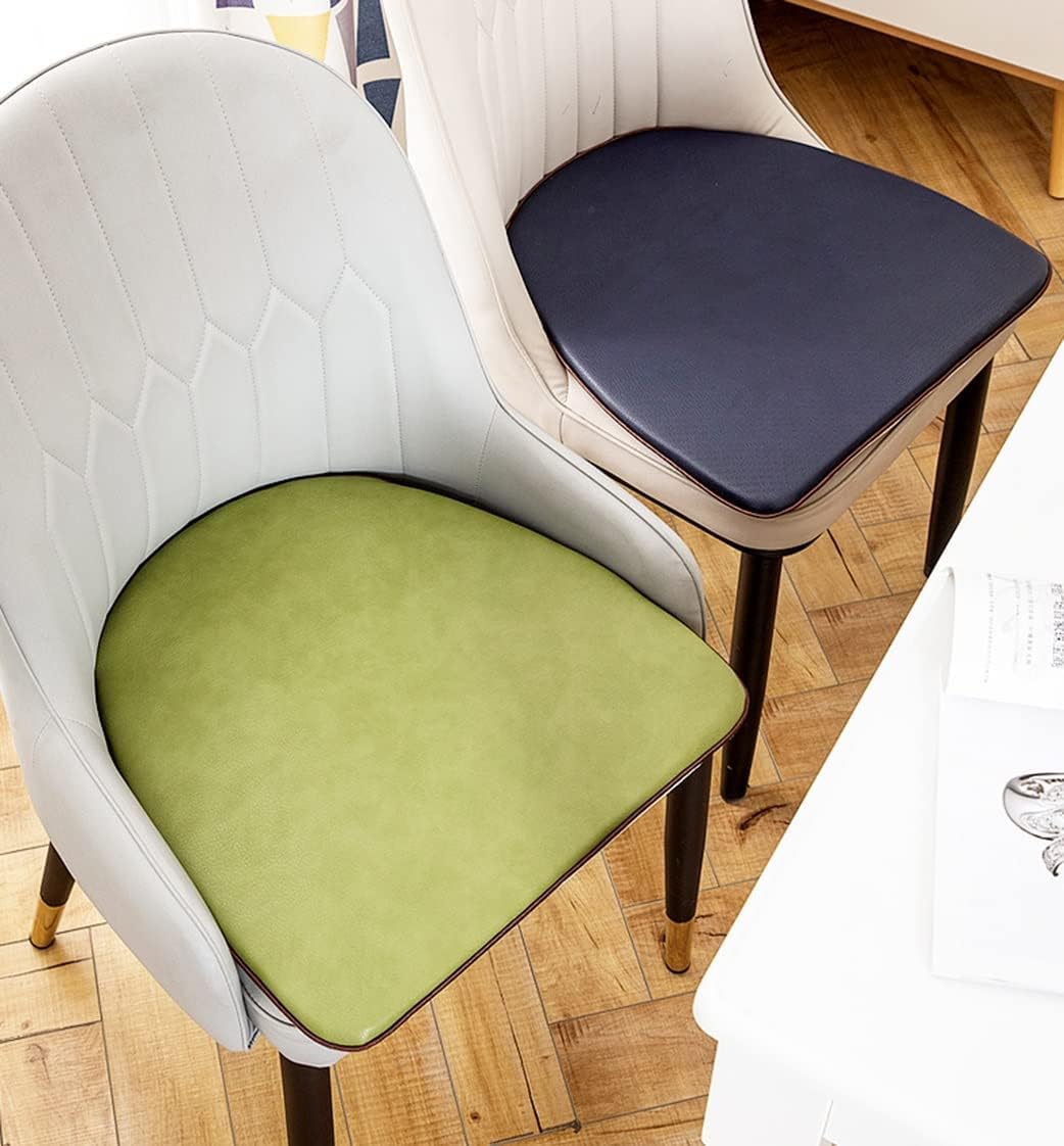 ETULLE PU Leather Dining Chair Cushions, Waterproof U-Shaped Kitchen Chair Cushions, Kitchen Seat Cushions for Dining Chairs, Non-Slip Rubber Backing (Color : Fruit Green, Size : 43cm*45cm)