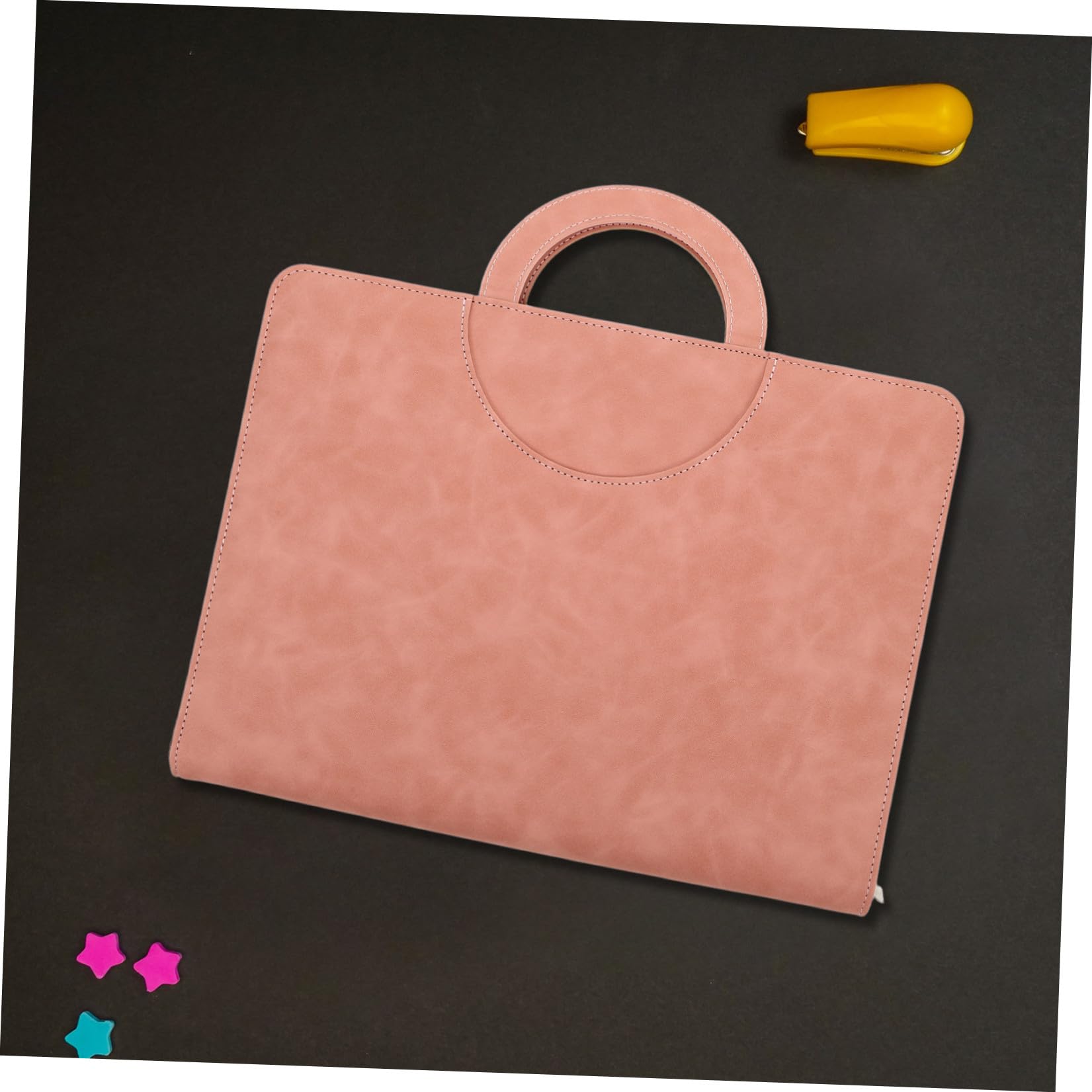 Organizzatore per Documenti A4 con Cerniera in Pu Rosa, Custodia Multifunzionale per Uso Quotidiano e Traslochi, Protegge Documenti da Usura per Professionisti e Famiglie