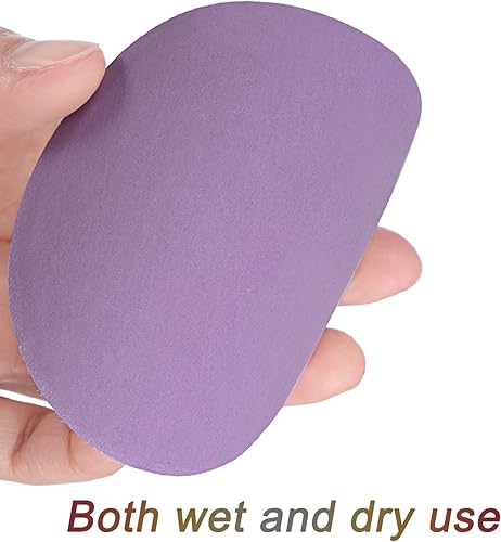 Miniatura 3 de uxcell 30 discos de lijado morados de 3 pulgadas de 3000 granos de gancho y bucle profesional de óxido de aluminio para pulido húmedo y seco para