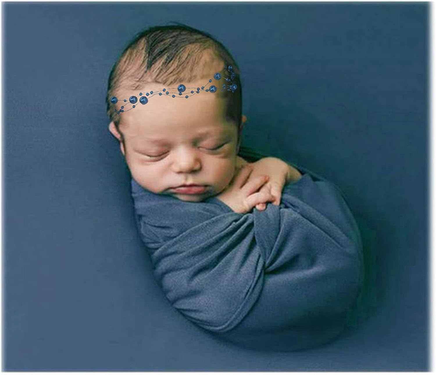 Newborn Photography Wraps Baby Photo Posing Props Stretch Fabric for Infant Photoshoot (Dusty Pink, Backdrop with Wrap)