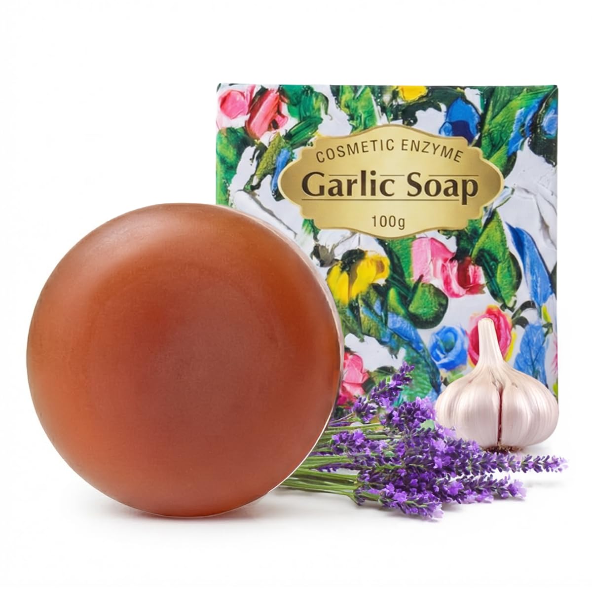 ASSI'S K-BEAUTI Natural Soap with Garlic Enzyme, Deep Cleansing, Face Wash for Radiant Looking Skin, Korean Skincare, Botanical Soap Bar for Face Made in Korea, 3.5 oz