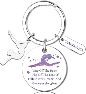 Gymnastics Gifts for Girls 10-12 Gymnast Keychain Gymnastics Coach Gifts Gymnastic Stuff Accessories for Girls Gymnastic Birthday Party Decorations Christmas Gift Ideas for Teen Girl Her