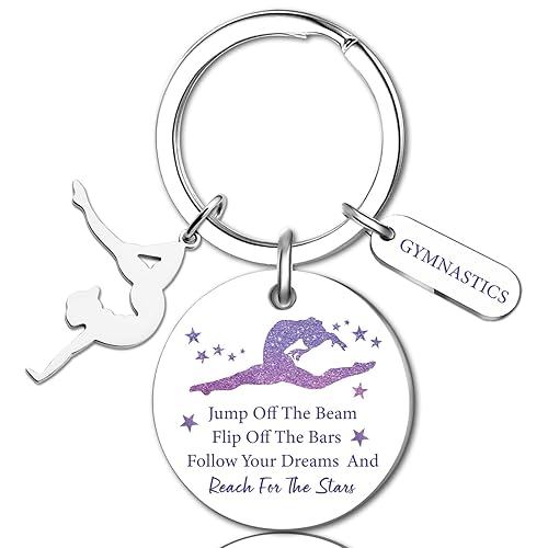Gymnastics Gifts for Girls 10-12 Gymnast Keychain Gymnastics Coach Gifts