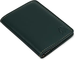 VEMILIO Vegan Leather Card Holder Wallet for Men & Women | Slim Bi-Fold Design | RFID Protected | Button Closure | 3-4 Car... Price In India