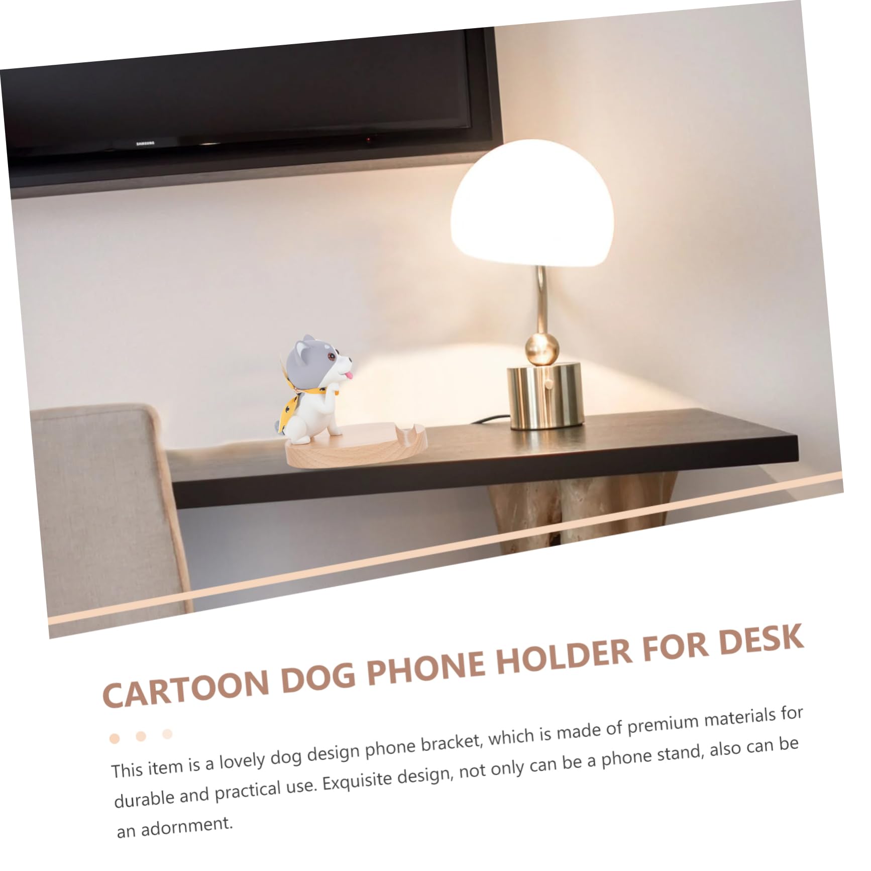 HEMOTON 2pezzi Supporto Per Smartphone Forma Di Cagnolino Porta Telefono Creativo Per Ufficio e Auto Design Chic e Funzionale Per Videochiamate e Visione Di Film