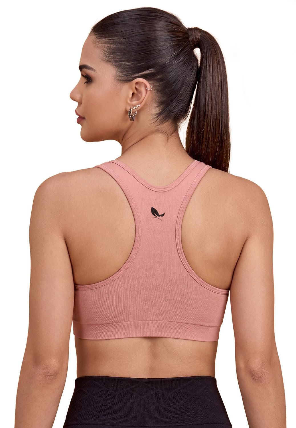 poojaragenee Women's Cotton Lycra Racerback Sports Bra Seamless Activewear Bra for Yoga, Gym Pack of 1-picture-44