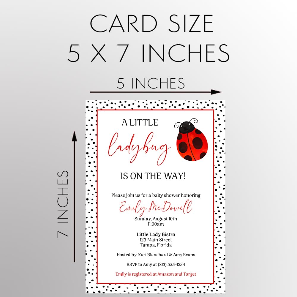 Free Printable Ladybug Baby Shower Invitations Templates
