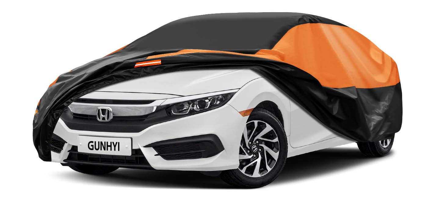 GUNHYI Honda Car Cover Custom Fit Honda Civic Waterproof All Weather for Automobiles, Lightweight Full Exterior Cover Outdoor Sun UV Rain Dust Snow