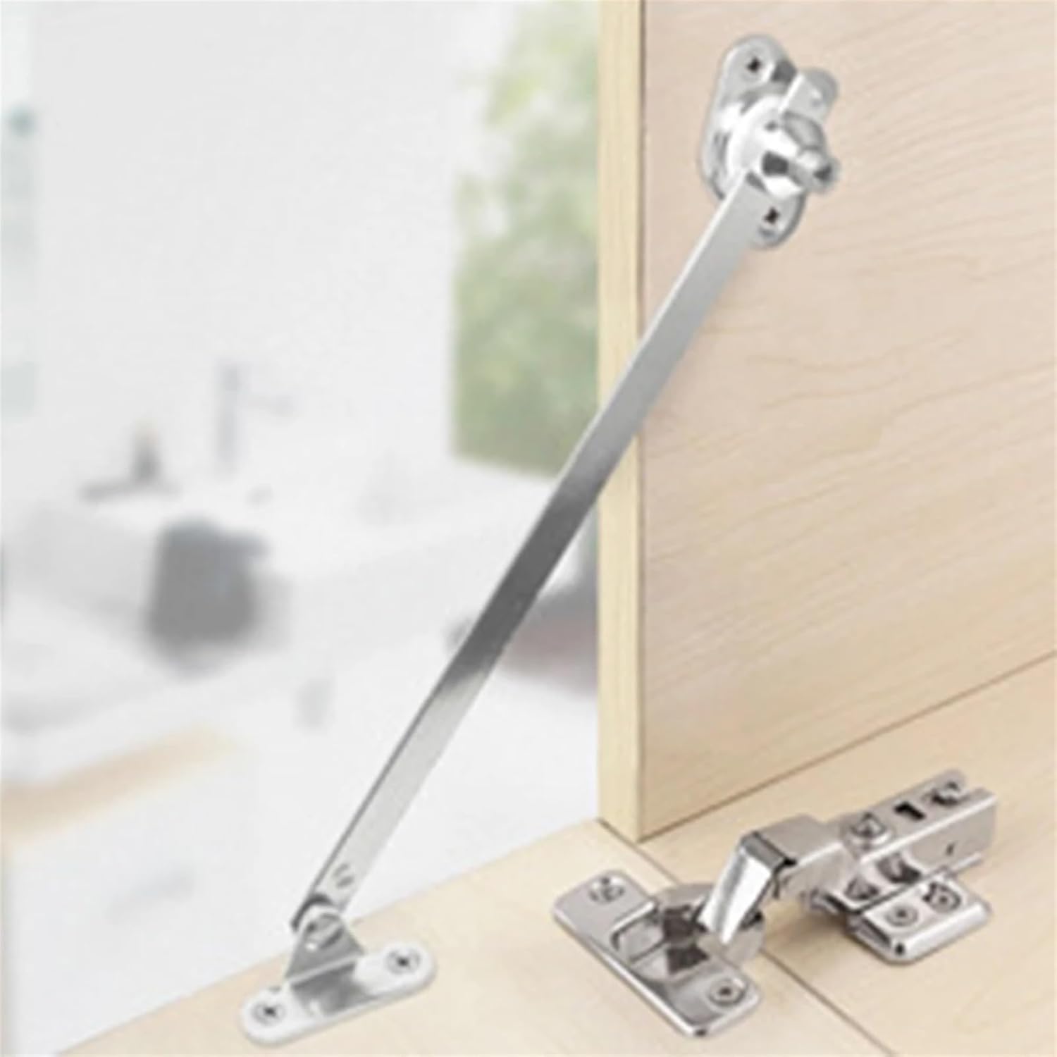 1Pcs Stainless Steel Cabinet Cupboard Furniture Doors Close Lift Up Stay Support Hinge Furniture Kitchen Cabinet(8 inches)