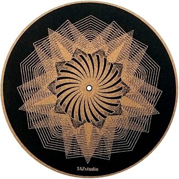 Cork Turntable Mat - Original Dark Light Design Slipmat [3mm]-m5