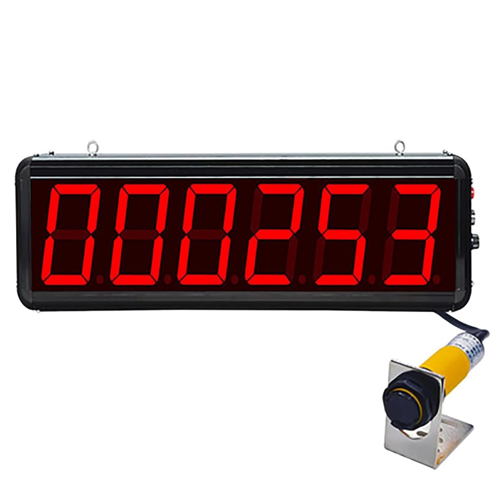 Compteur numérique LED à 6 chiffres, détection précise jusqu'à 999999, distance de 70 cm pour bande transporteuse, comptage des personnes et des visiteurs