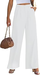 Wide Leg Pants for Women Work Business Casual High Waisted Dressy Pants Flowy Trousers Office
