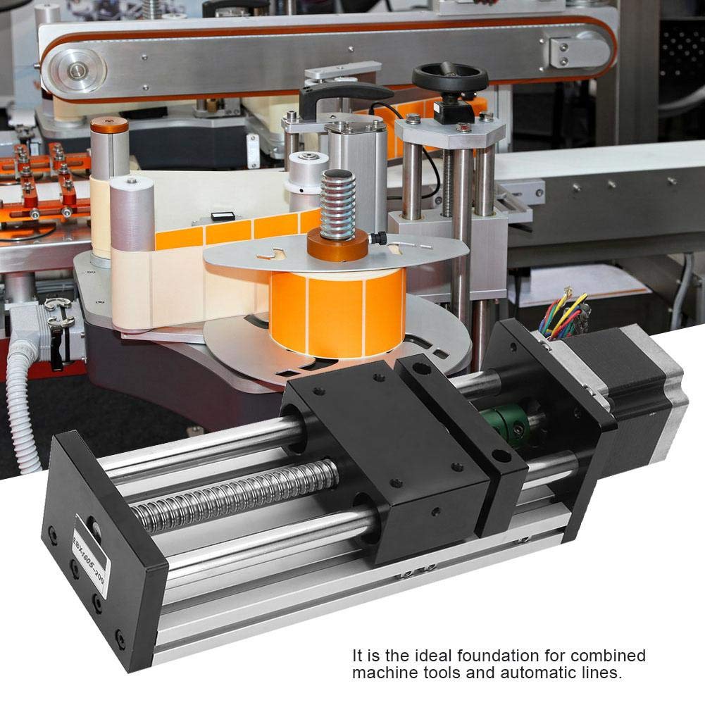 Führungsschiene, Doppelwellen-Kugelumlaufspindel aus Aluminiumlegierung Lineare Führungsschiene mit 57 Motor für die Automatisierungsindustrie(Effektiver Hub 200mm 1605 Schraubenstange)
