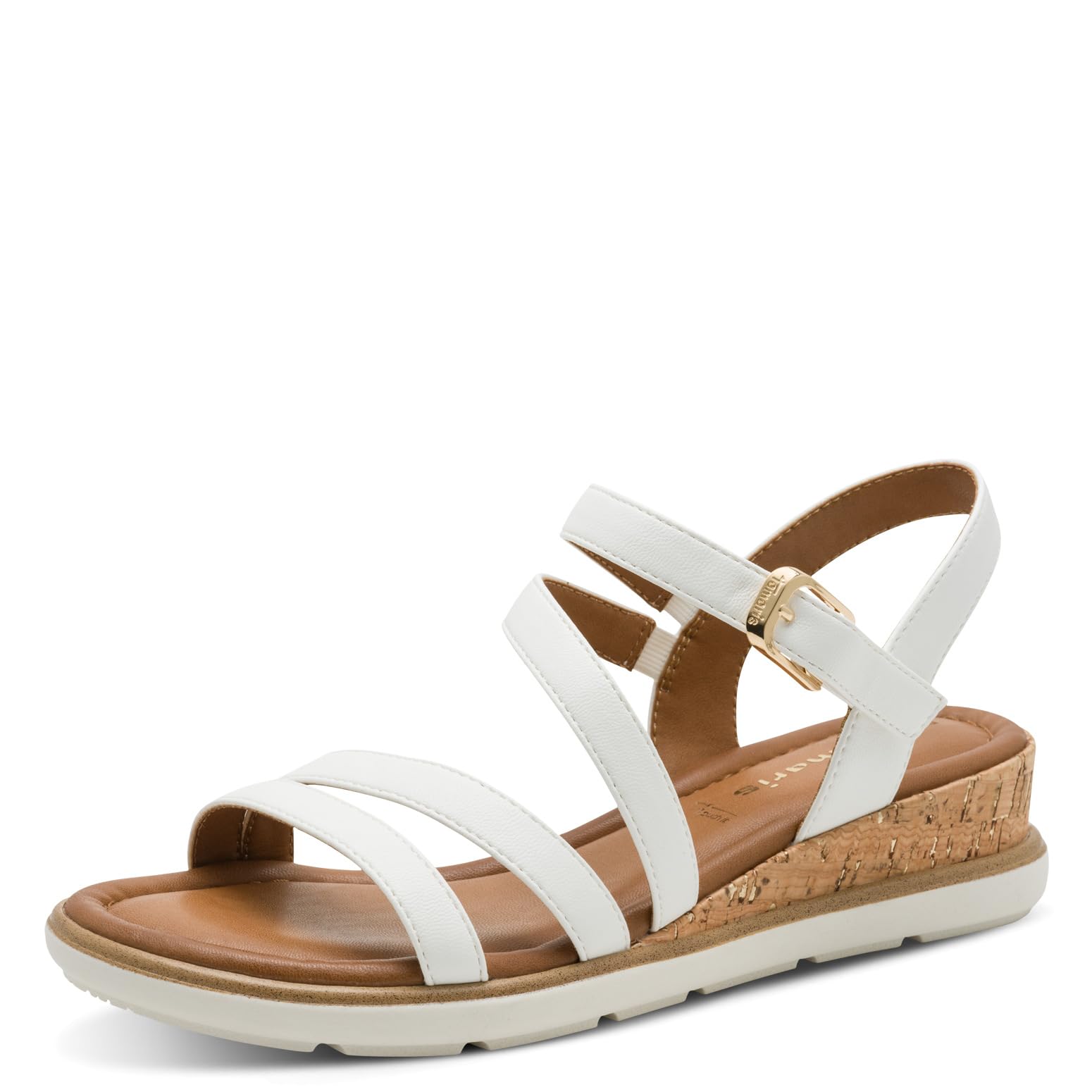 Tamaris Women’s sandal with wedge heel white 5.5 UK