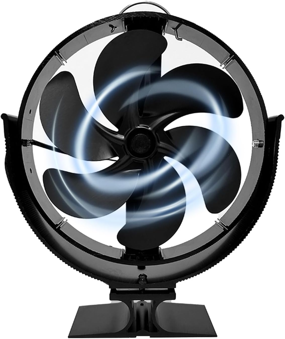 Rulbelok Practical Heat Powered Stove Fan for Wood Stove Optimize Heat Efficiency with Real Time No Batteries Required Accessory