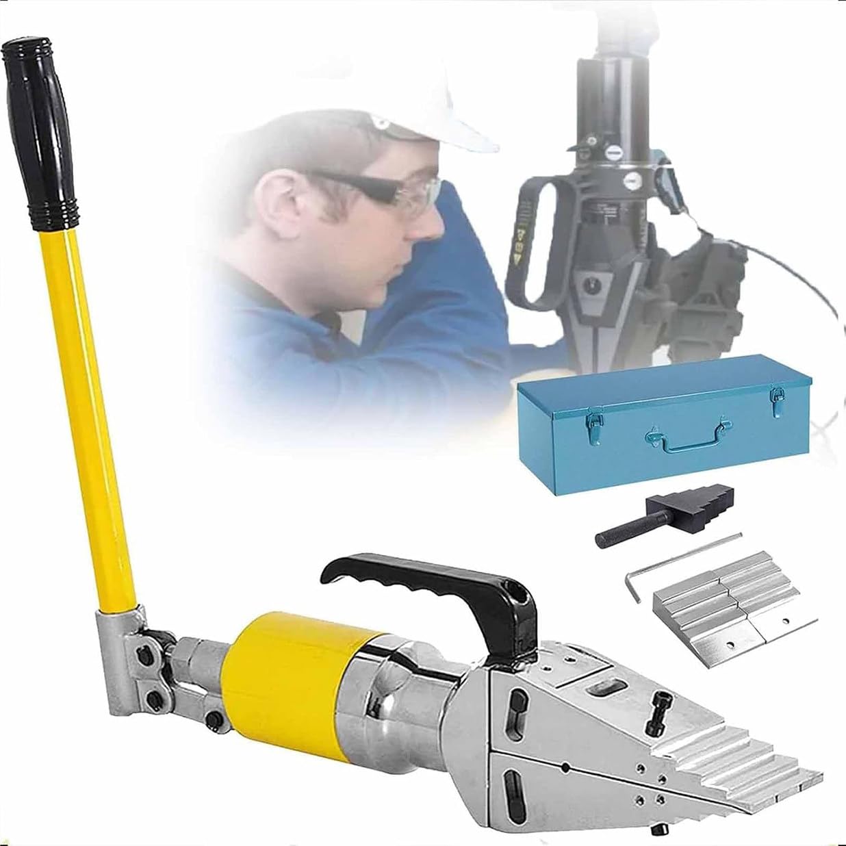 Hydraulic Spreader Tool, Portable Flange Wedge Expander, Alloy Steel Stretching Pliers, Maximum Spread 81mm, Ideal for Pipeline Maintenance
